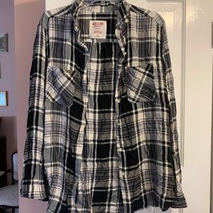 NWOT! Missimo black and whit plaid flannel
